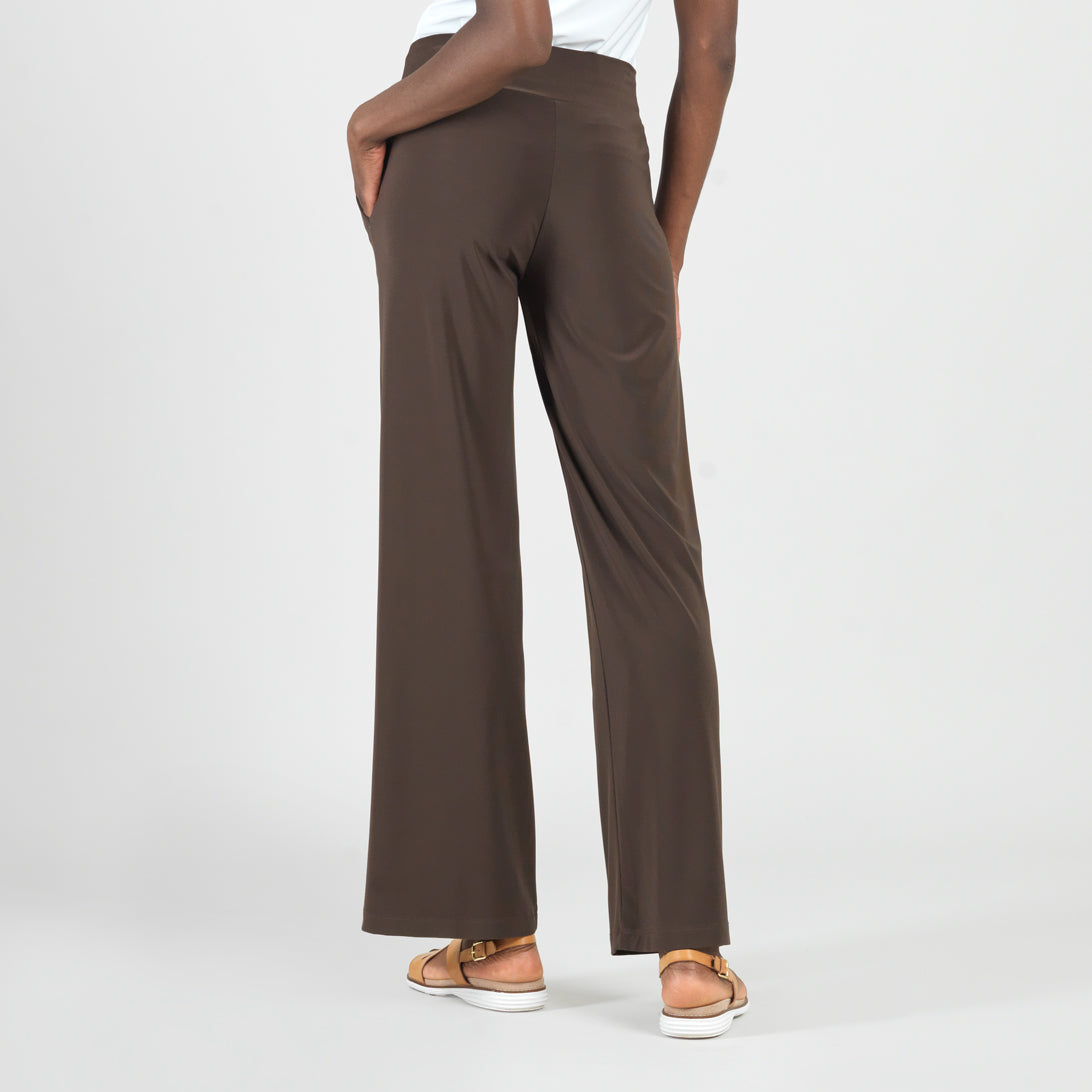 Clara Sunwoo Best Seller - Signature Wide Leg Pocket Pant - Brown