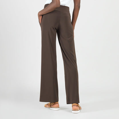 Clara Sunwoo Best Seller - Signature Wide Leg Pocket Pant - Brown