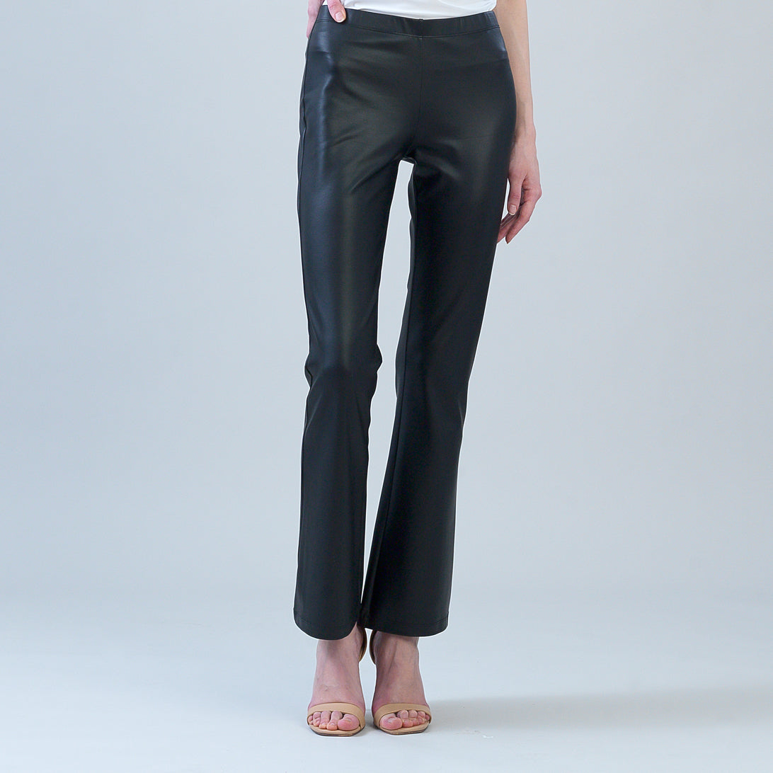 Clara Sunwoo Special Offer - Liquid Leather - Sheen Boot Cut Pant - Black