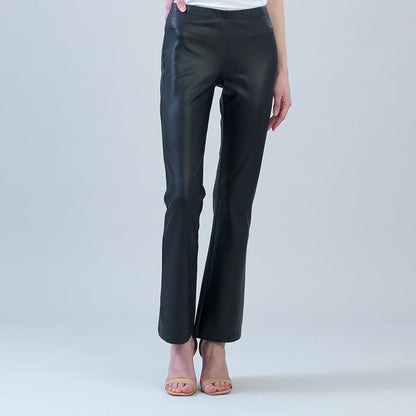 Clara Sunwoo Special Offer - Liquid Leather - Sheen Boot Cut Pant - Black