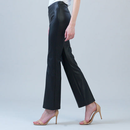 Clara Sunwoo Special Offer - Liquid Leather - Sheen Boot Cut Pant - Black