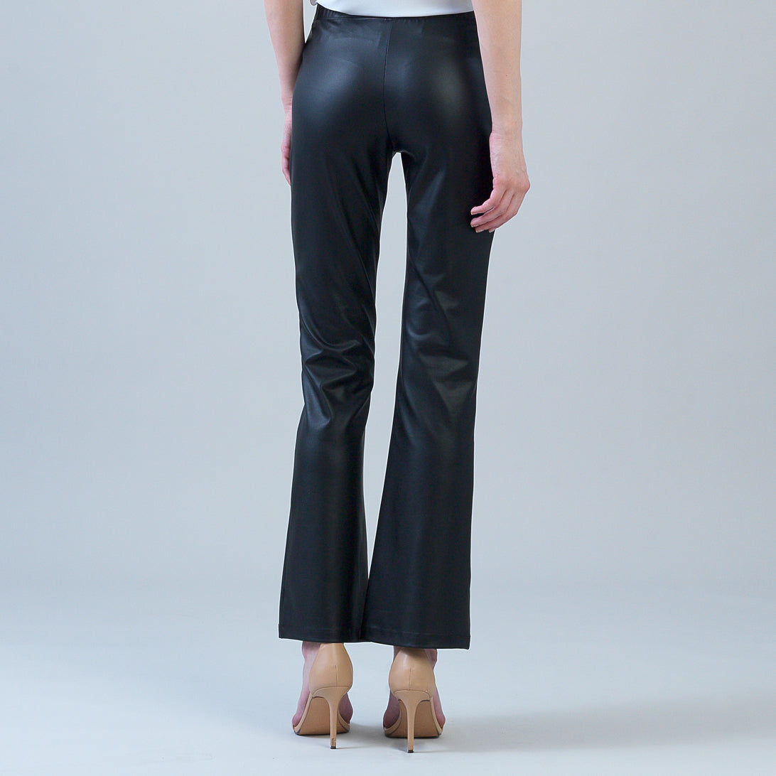 Clara Sunwoo Special Offer - Liquid Leather - Sheen Boot Cut Pant - Black