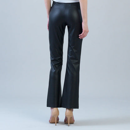 Clara Sunwoo Special Offer - Liquid Leather - Sheen Boot Cut Pant - Black