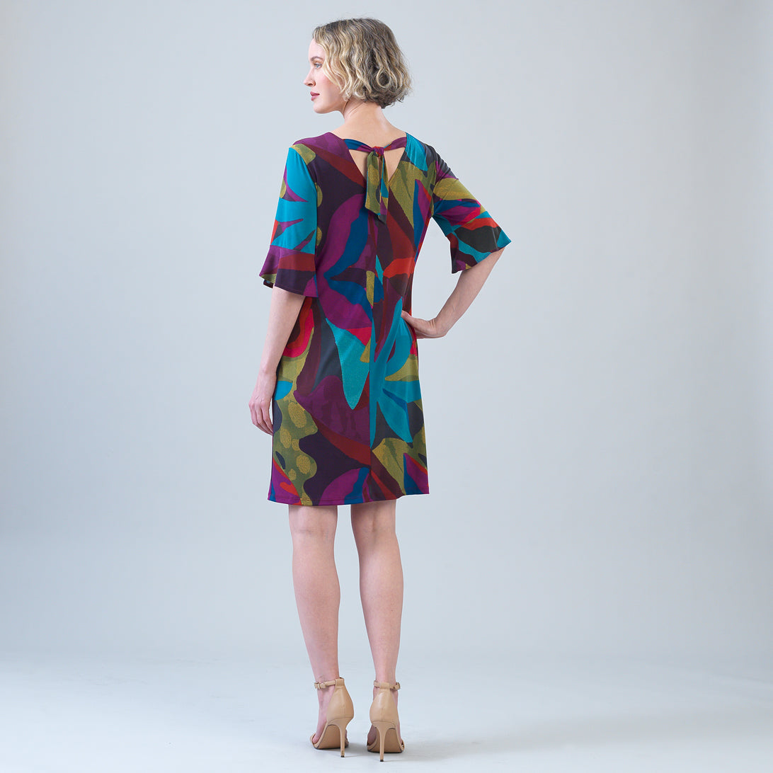 Clara Sunwoo Value - Tulip Cuff Back Tie Dress - Petal Burst