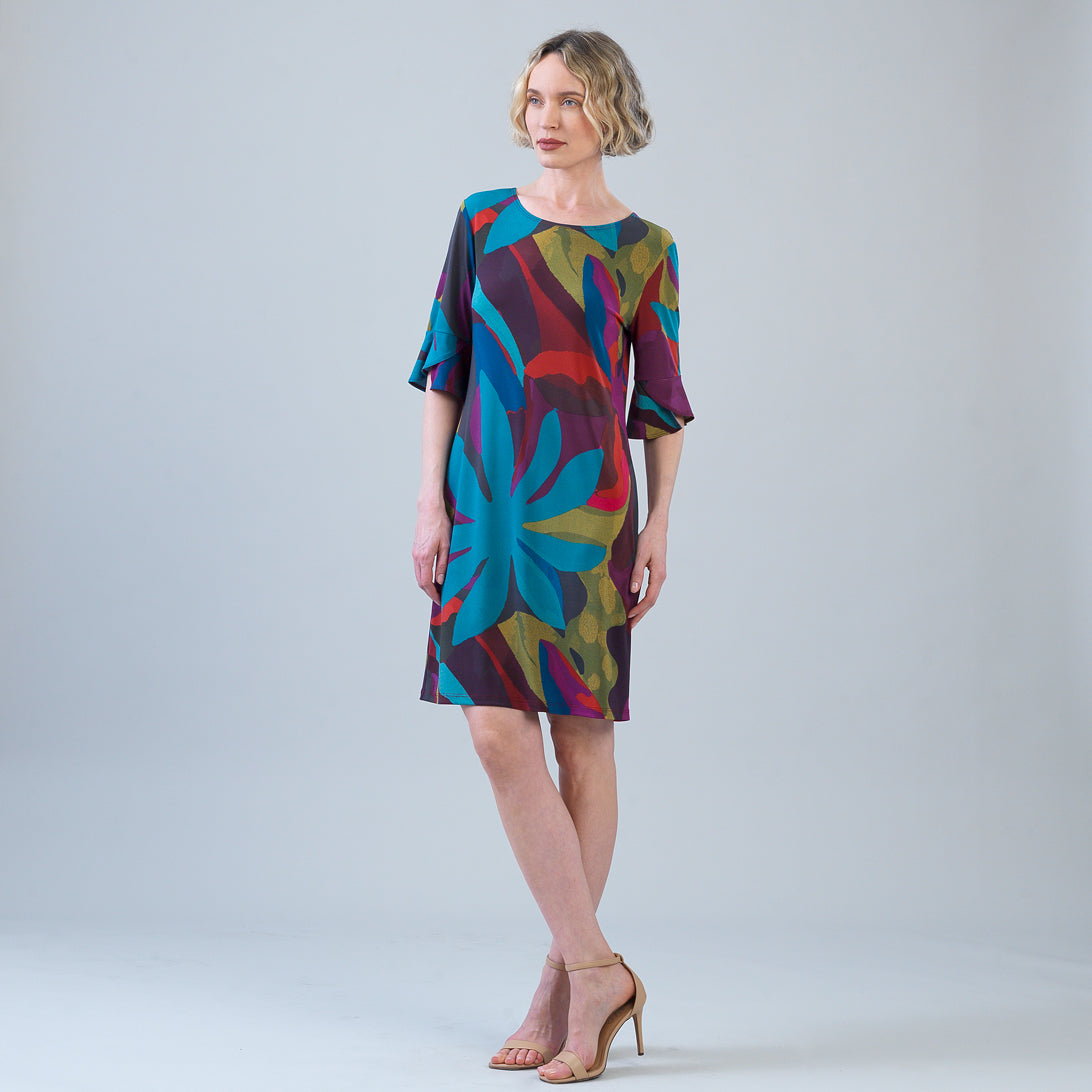 Clara Sunwoo Value - Tulip Cuff Back Tie Dress - Petal Burst