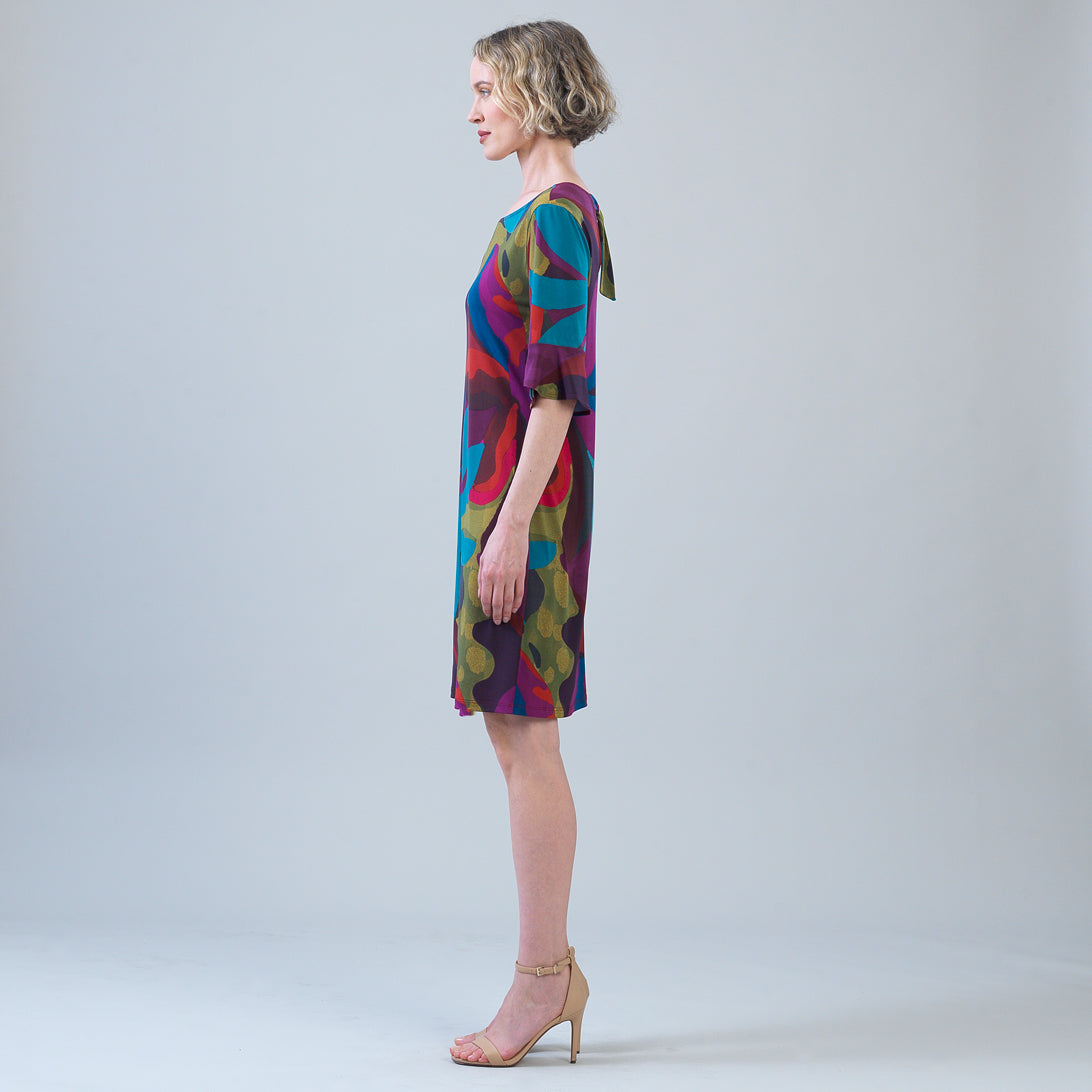 Clara Sunwoo Value - Tulip Cuff Back Tie Dress - Petal Burst