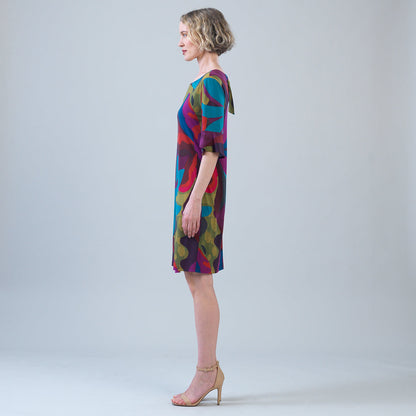 Clara Sunwoo Value - Tulip Cuff Back Tie Dress - Petal Burst