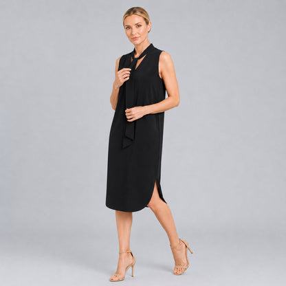 Clara Sunwoo Quality - V-Neck Tie Midi Dress - Black