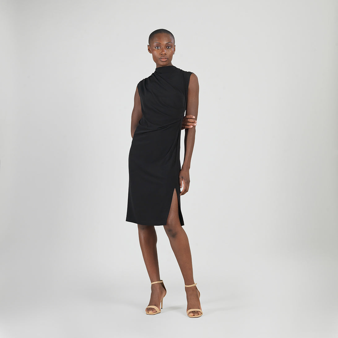 Clara Sunwoo Quality - Signature Side Slit Midi Dress - Black