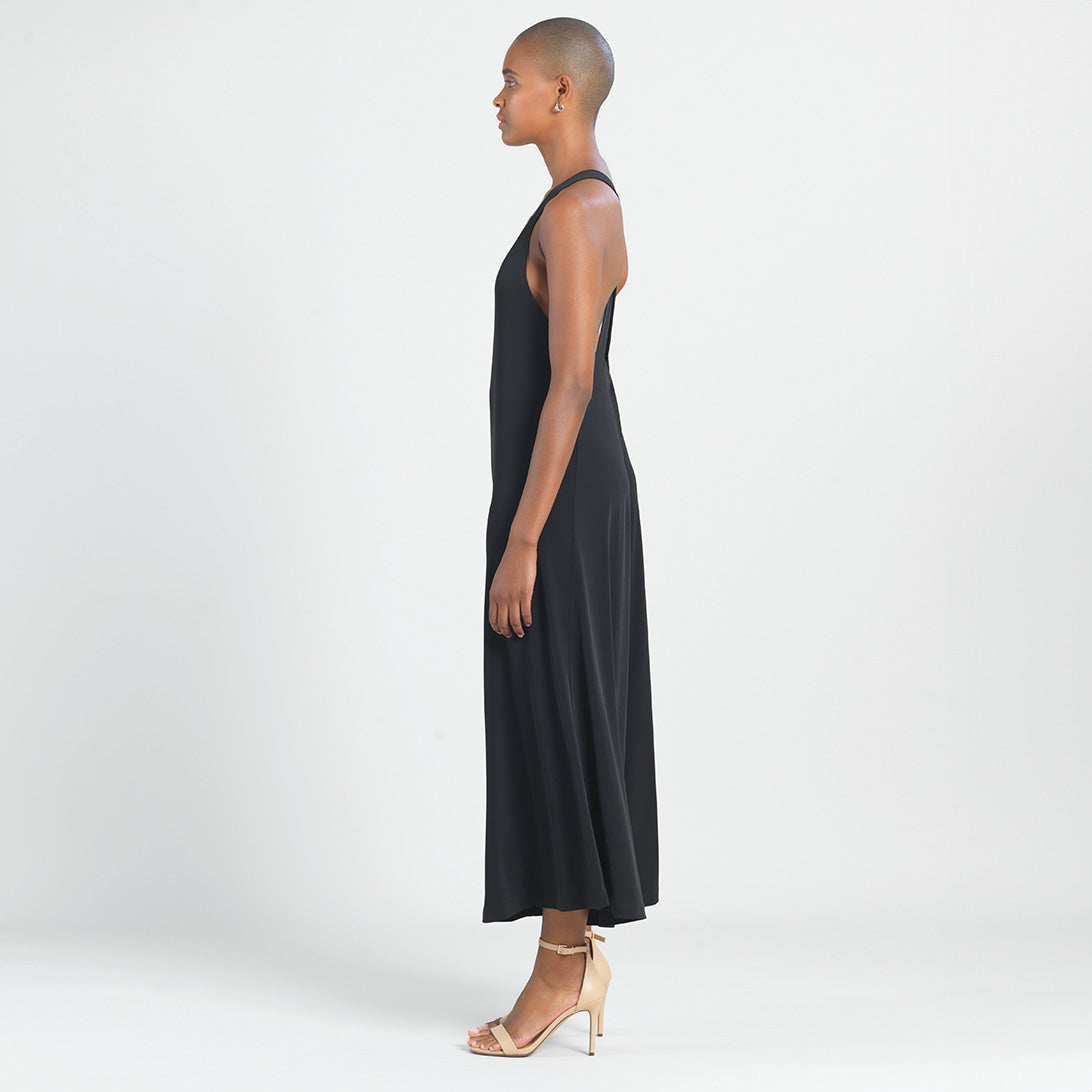 Clara Sunwoo Recommended - V-Neck Cross Back Jumpsuit - Black - Final Sale