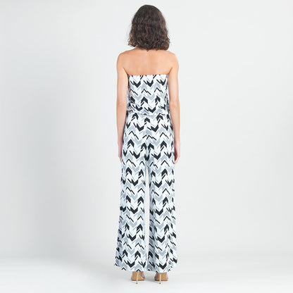 Clara Sunwoo Popular - Tube Top Pocket Jumpsuit - Chevron Stripe - Final Sale!