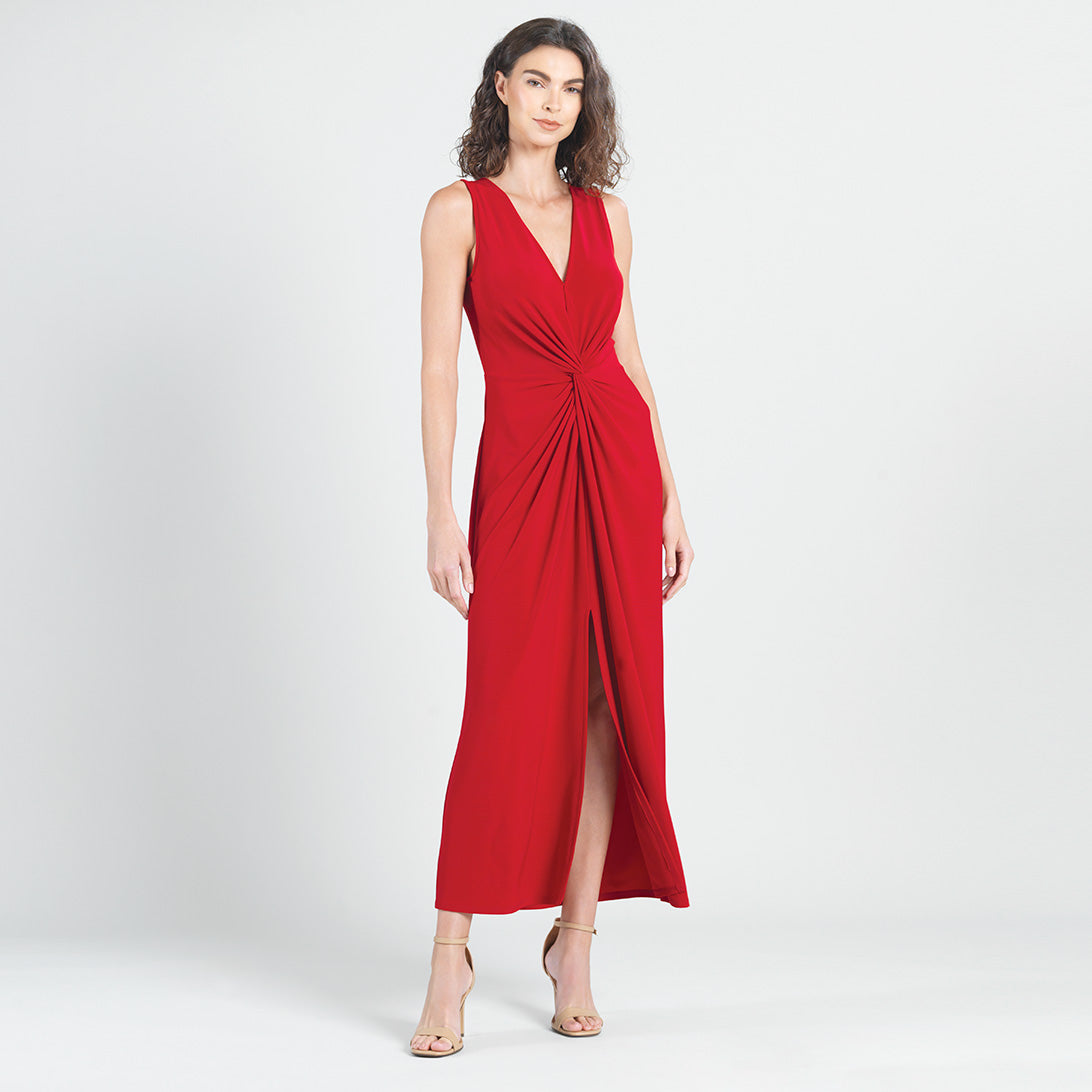 Clara Sunwoo Customer Favorite - Center Slit Maxi Dress - Red - Final Sale!