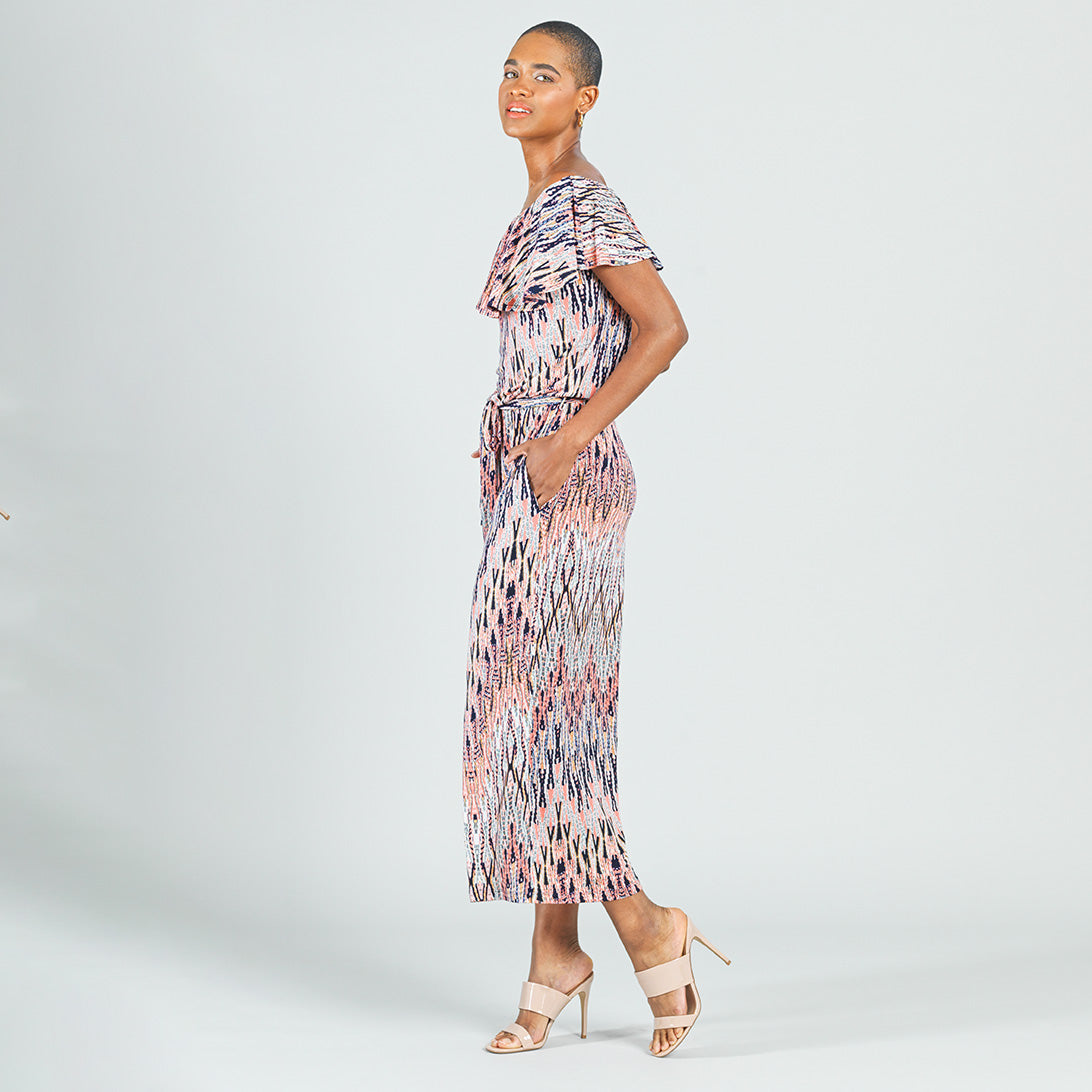 Clara Sunwoo Best Price - Ruffle Off Shoulder Pocket Jumpsuit - Boho Weave - Final Sale!