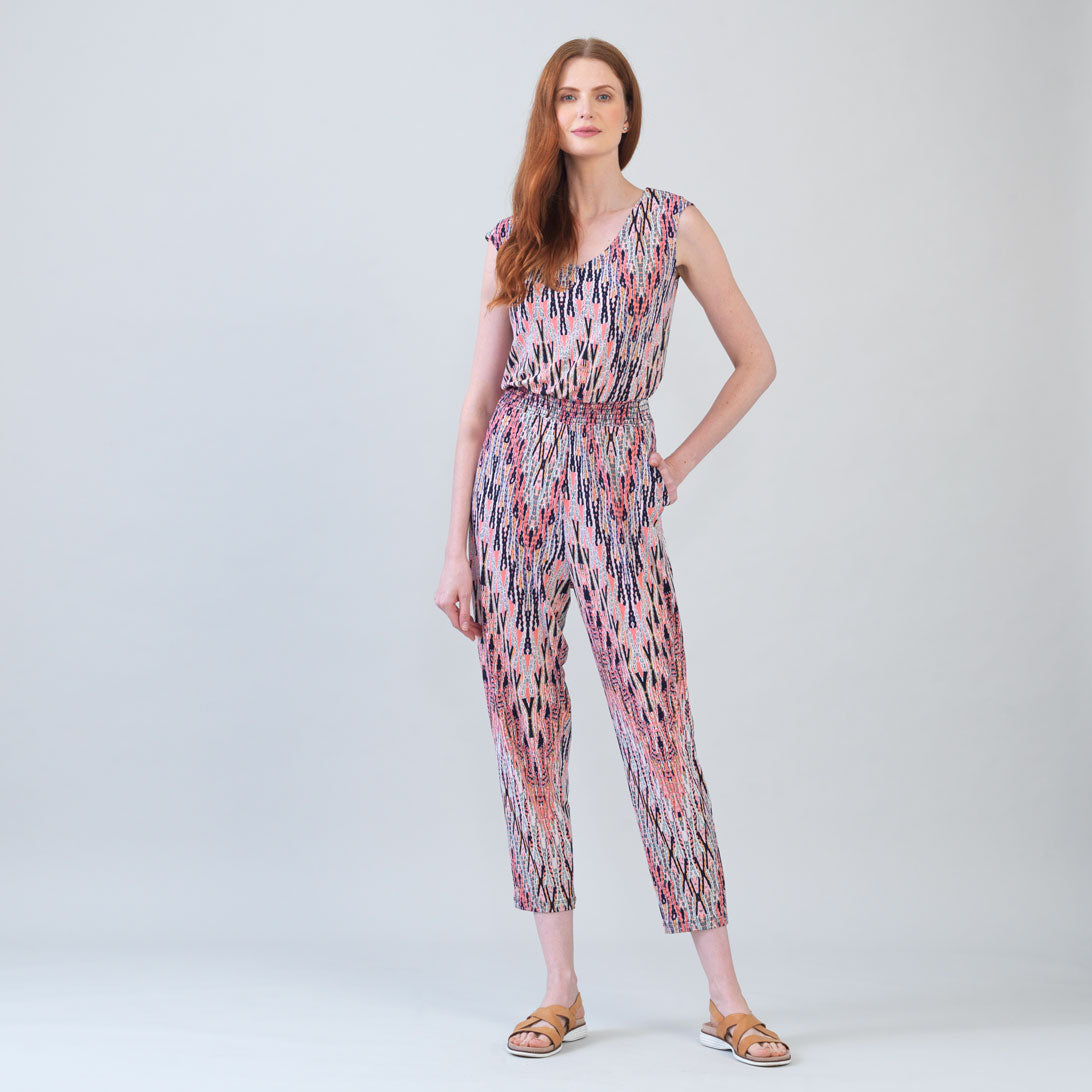 Clara Sunwoo Everyday - Back Cut Out Jogger Pocket Jumpsuit - Boho Weave - Final Sale!