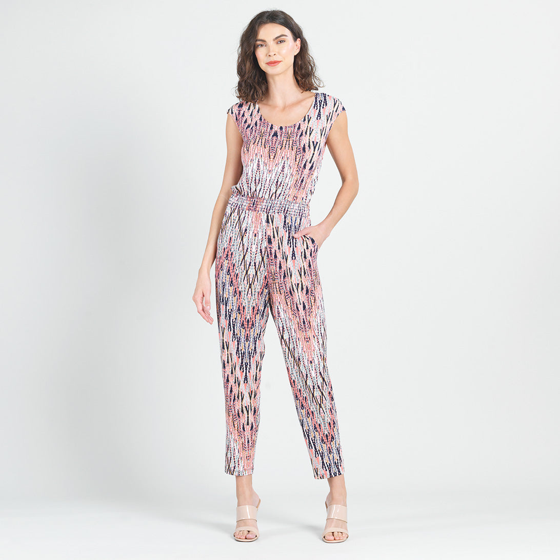 Clara Sunwoo Everyday - Back Cut Out Jogger Pocket Jumpsuit - Boho Weave - Final Sale!