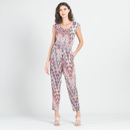 Clara Sunwoo Everyday - Back Cut Out Jogger Pocket Jumpsuit - Boho Weave - Final Sale!