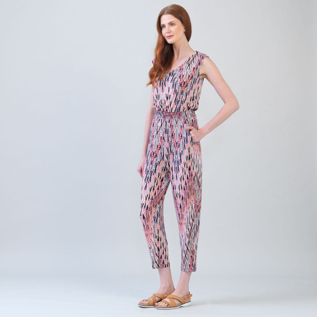 Clara Sunwoo Everyday - Back Cut Out Jogger Pocket Jumpsuit - Boho Weave - Final Sale!