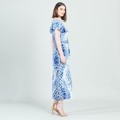 Clara Sunwoo Trusted - Ruffle Off Shoulder Pocket Jumpsuit - Acid Wash - Final Sale!