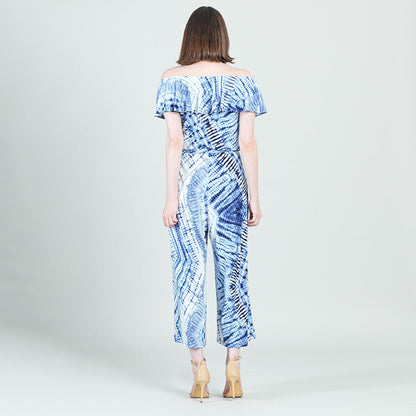 Clara Sunwoo Trusted - Ruffle Off Shoulder Pocket Jumpsuit - Acid Wash - Final Sale!