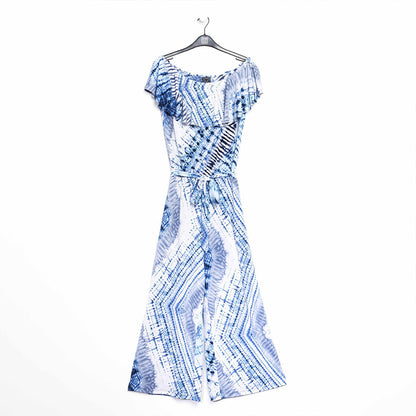 Clara Sunwoo Trusted - Ruffle Off Shoulder Pocket Jumpsuit - Acid Wash - Final Sale!