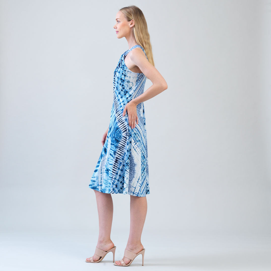 Clara Sunwoo Classic - Grecian Halter Swing Dress - Acid Wash - Final Sale!