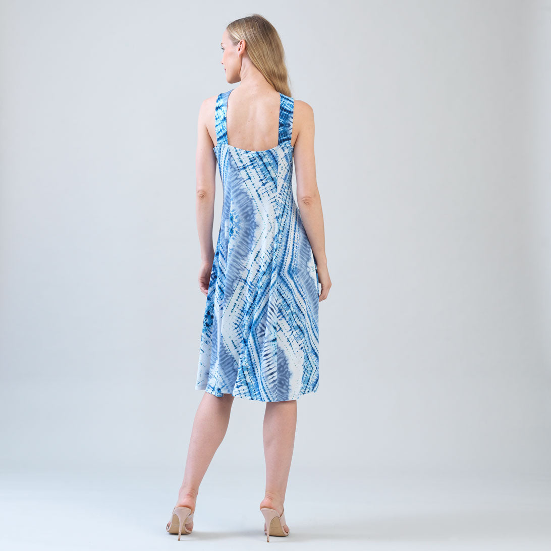 Clara Sunwoo Classic - Grecian Halter Swing Dress - Acid Wash - Final Sale!