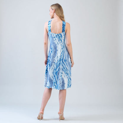 Clara Sunwoo Classic - Grecian Halter Swing Dress - Acid Wash - Final Sale!