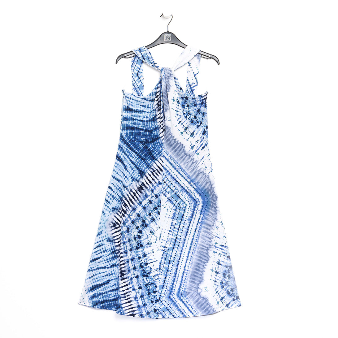 Clara Sunwoo Classic - Grecian Halter Swing Dress - Acid Wash - Final Sale!