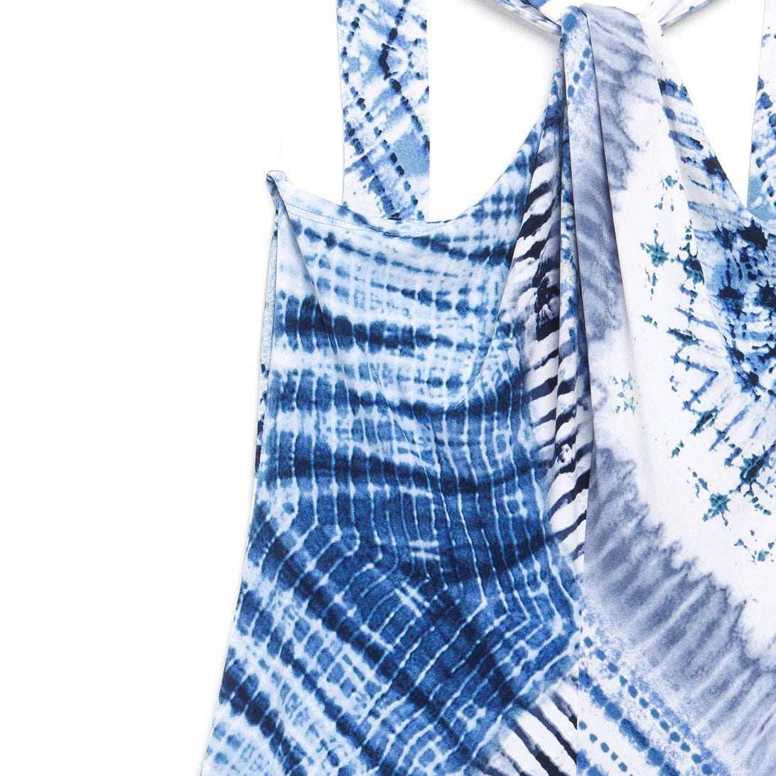 Clara Sunwoo Classic - Grecian Halter Swing Dress - Acid Wash - Final Sale!