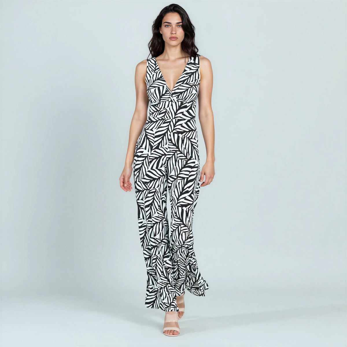 Clara Sunwoo Top Pick - Signature Jumpsuit - Leaf Stripe - Final Sale!
