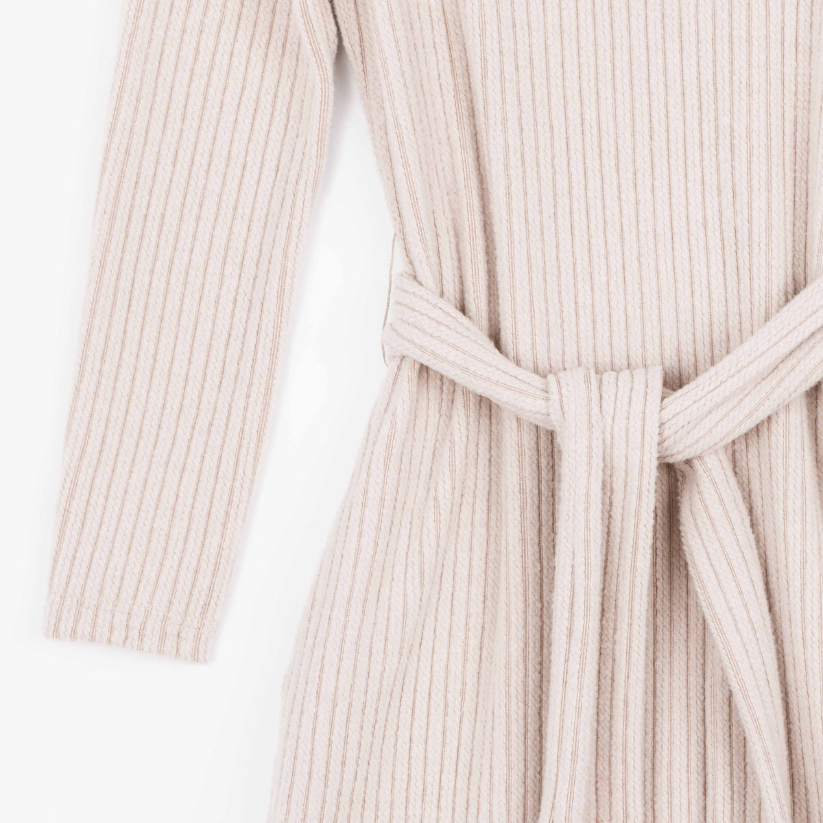 Clara Sunwoo Value - Chunky Ribbed - Tie Waist Pocket Midi Sweater Dress - Sand - Final Sale!