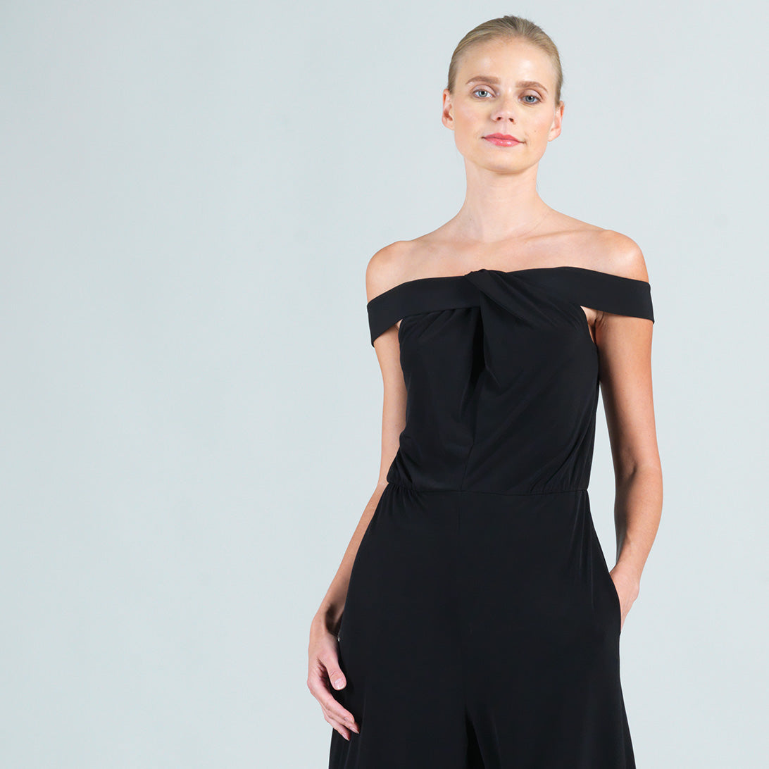 Clara Sunwoo Quality - Grecian Halter Pocket Jumpsuit - Black - Final Sale!