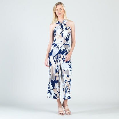 Clara Sunwoo Smart Buy - Grecian Halter Pocket Jumpsuit - Geo Flower - Final Sale!