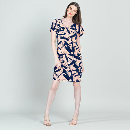 Clara Sunwoo Quality - Back Keyhole Dress - Splash Stroke - Final Sale!
