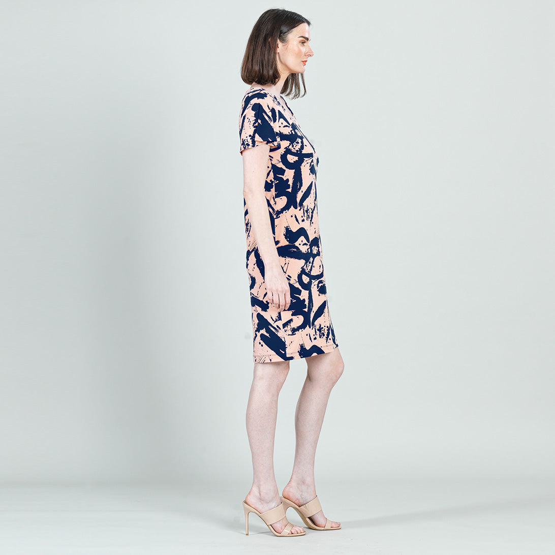 Clara Sunwoo Quality - Back Keyhole Dress - Splash Stroke - Final Sale!