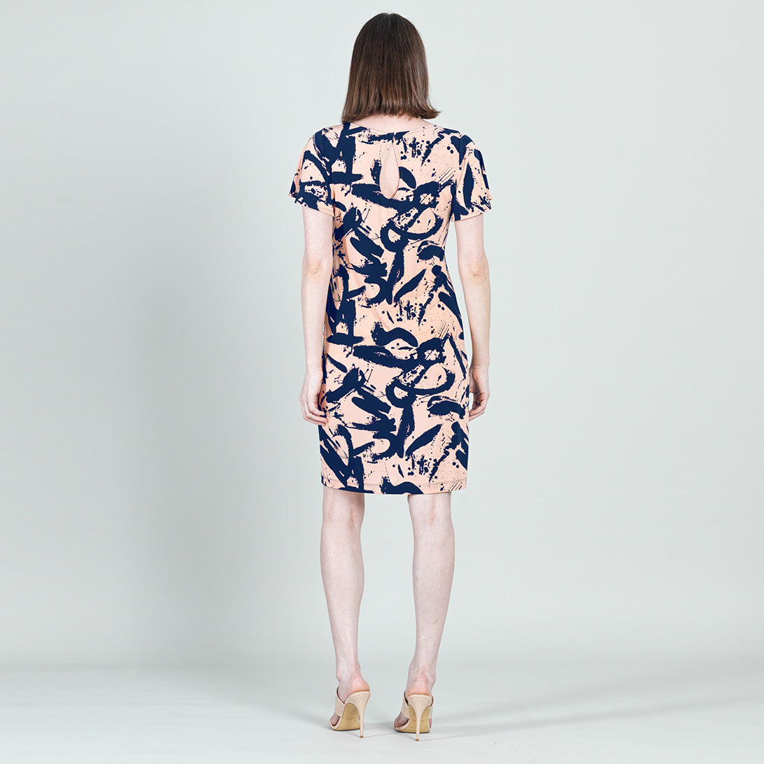 Clara Sunwoo Quality - Back Keyhole Dress - Splash Stroke - Final Sale!