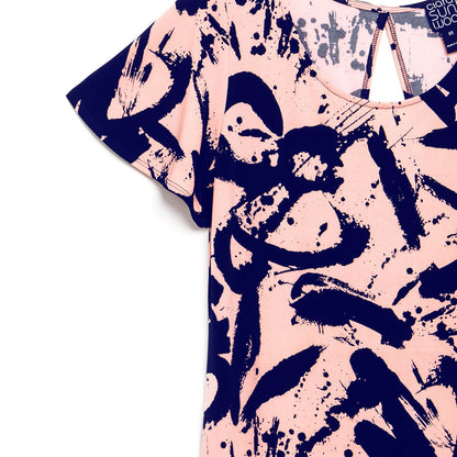 Clara Sunwoo Quality - Back Keyhole Dress - Splash Stroke - Final Sale!