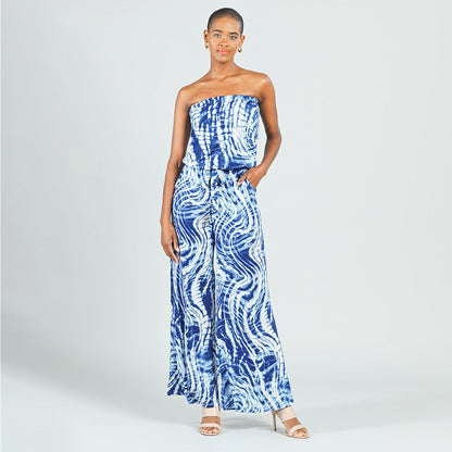Clara Sunwoo Discount - Butter Knit - Tube Top Pocket Jumpsuit - Swirl Wave - Final Sale!