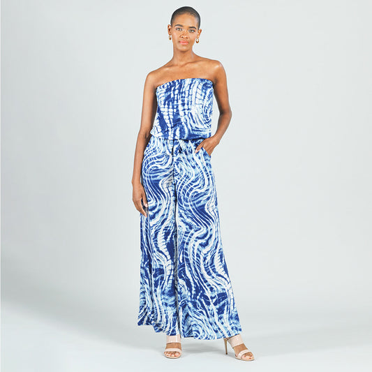 Clara Sunwoo Discount - Butter Knit - Tube Top Pocket Jumpsuit - Swirl Wave - Final Sale!
