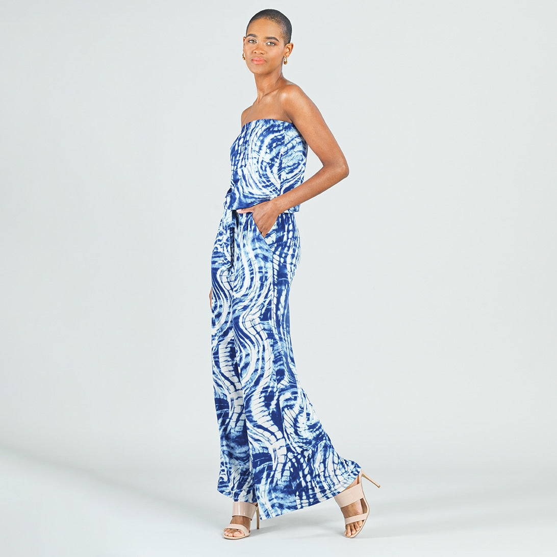Clara Sunwoo Discount - Butter Knit - Tube Top Pocket Jumpsuit - Swirl Wave - Final Sale!