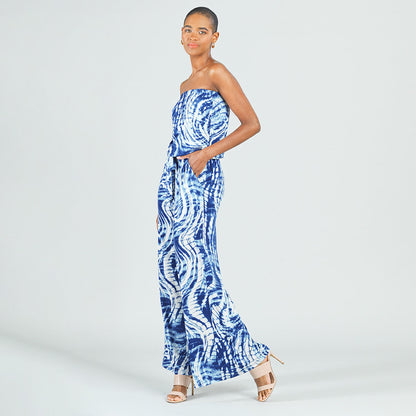 Clara Sunwoo Discount - Butter Knit - Tube Top Pocket Jumpsuit - Swirl Wave - Final Sale!
