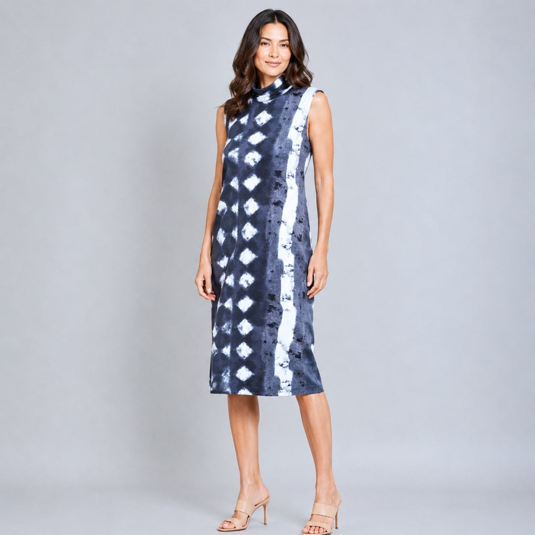 Clara Sunwoo Latest - Mock Neck Midi Sheath Dress - Diamond Grey-Scale - Final Sale!
