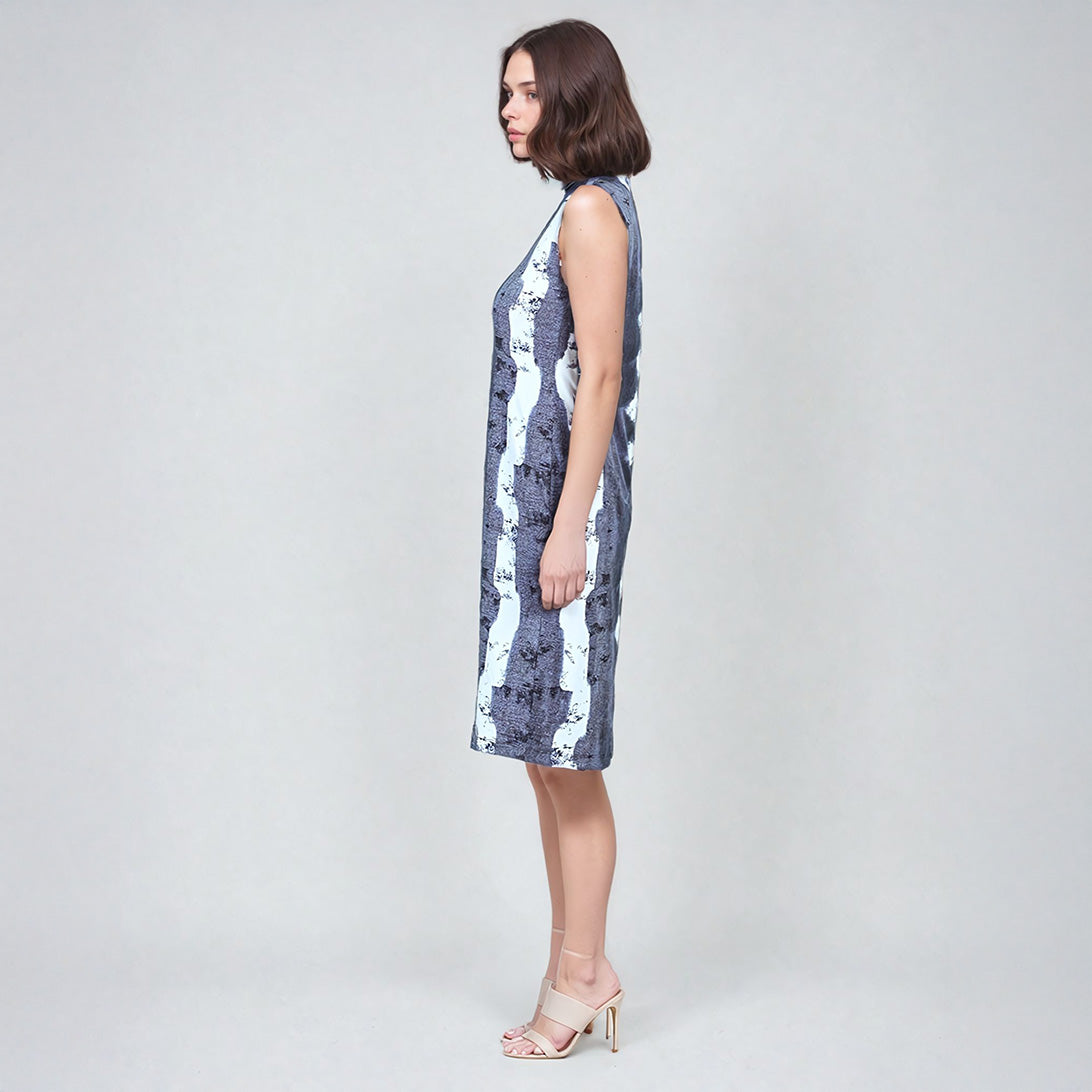 Clara Sunwoo Latest - Mock Neck Midi Sheath Dress - Diamond Grey-Scale - Final Sale!