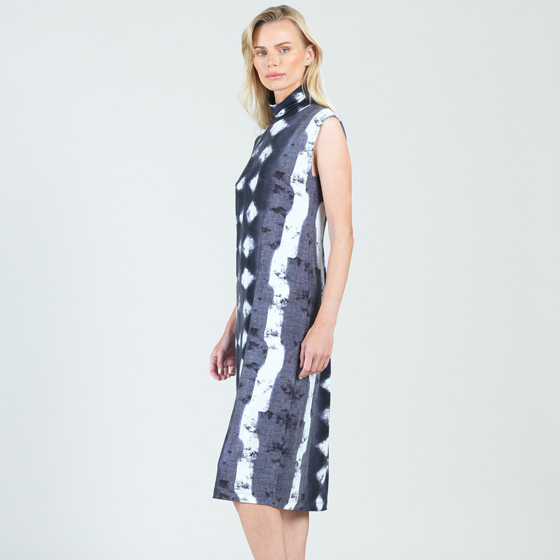 Clara Sunwoo Latest - Mock Neck Midi Sheath Dress - Diamond Grey-Scale - Final Sale!