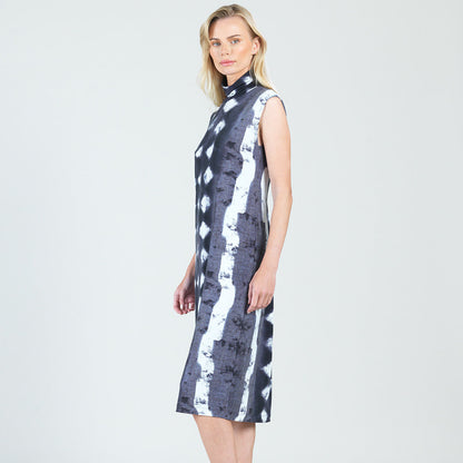 Clara Sunwoo Latest - Mock Neck Midi Sheath Dress - Diamond Grey-Scale - Final Sale!