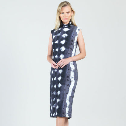 Clara Sunwoo Latest - Mock Neck Midi Sheath Dress - Diamond Grey-Scale - Final Sale!