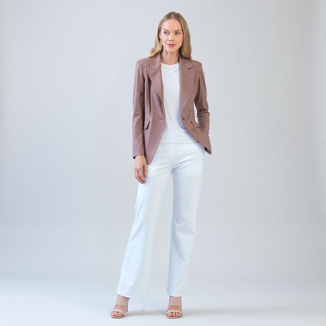 Clara Sunwoo Value - Liquid Leather™ Signature Pocket Blazer - Taupe