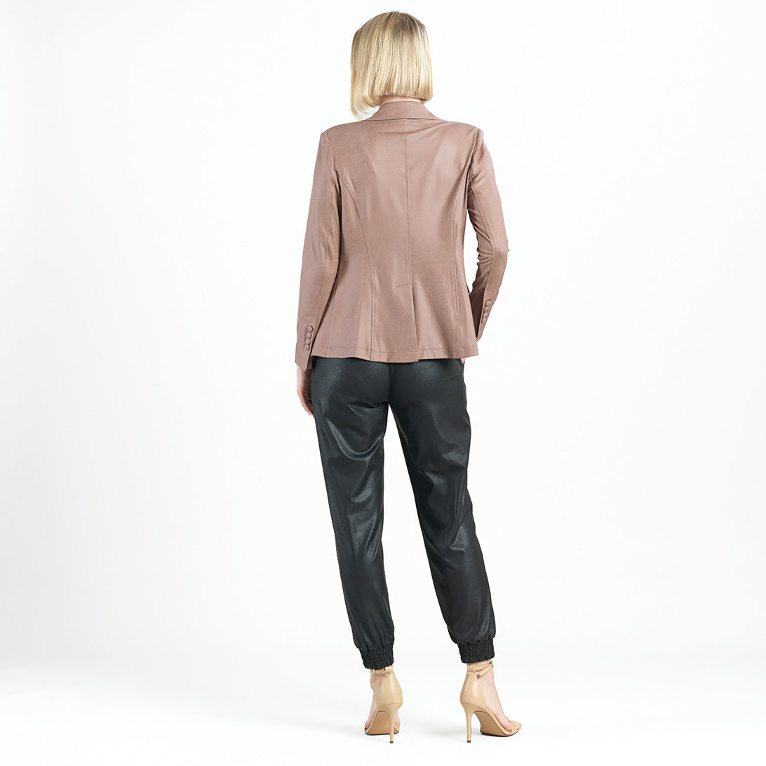 Clara Sunwoo Value - Liquid Leather™ Signature Pocket Blazer - Taupe