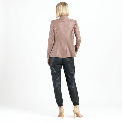 Clara Sunwoo Value - Liquid Leather™ Signature Pocket Blazer - Taupe