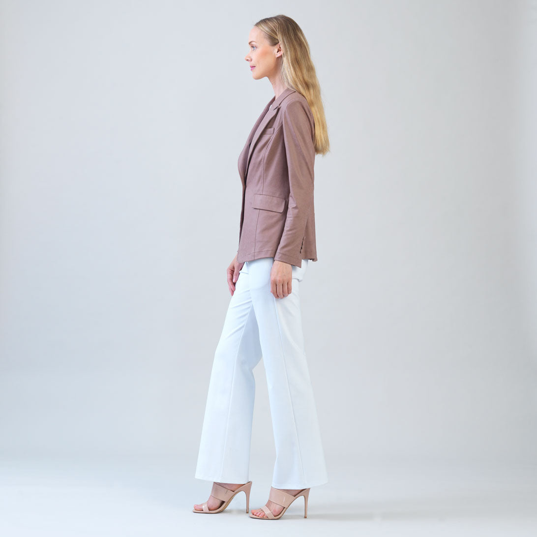 Clara Sunwoo Value - Liquid Leather™ Signature Pocket Blazer - Taupe